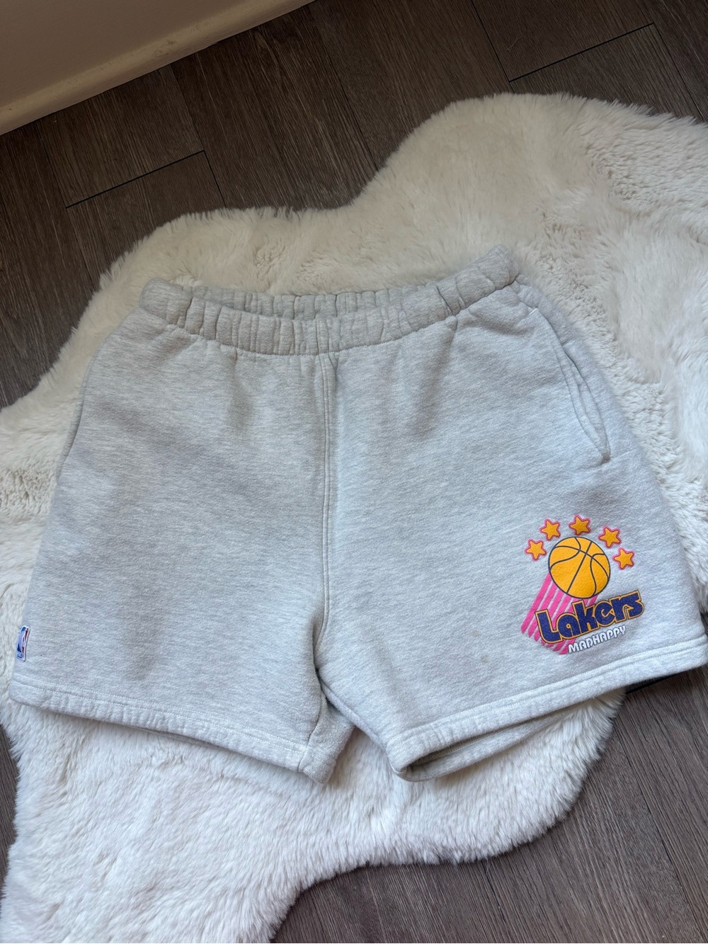 Madhappy lakers grey sweat shorts medium used